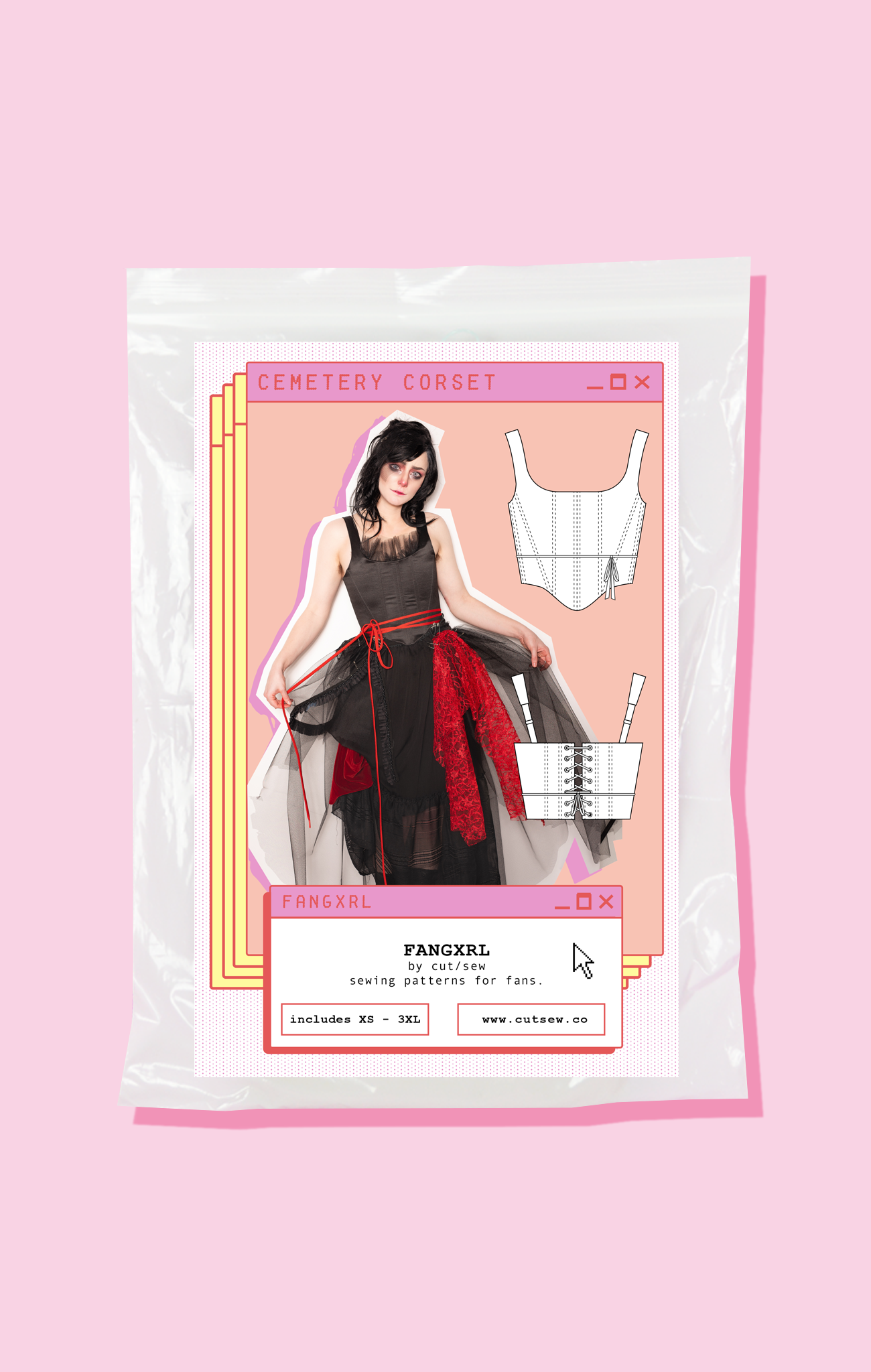 High Fashion Cropped Corset Sewing Pattern // CUT/SEW