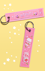 Peach Kawaii Snacks Keychain