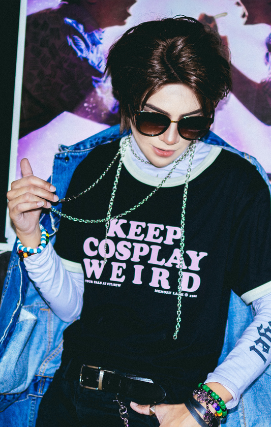 CUT/SEW Keep Cosplay Weird Black Ringer
