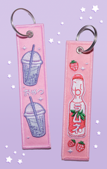 Kawaii Japanese Drinks Aesthetic Keychain